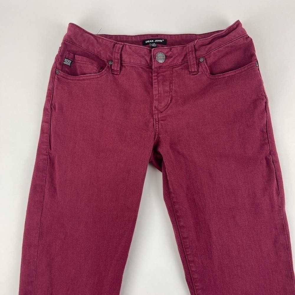 Dear John Pants Womens 28 Red - Picture 2 of 10